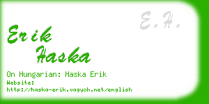 erik haska business card